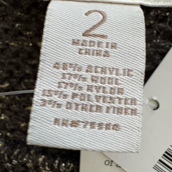 Chico’s Fergie Sparkle Sleeveless Tank Sweater Wool Shimmer Size 2 (US 12) NWT - Picture 9 of 10